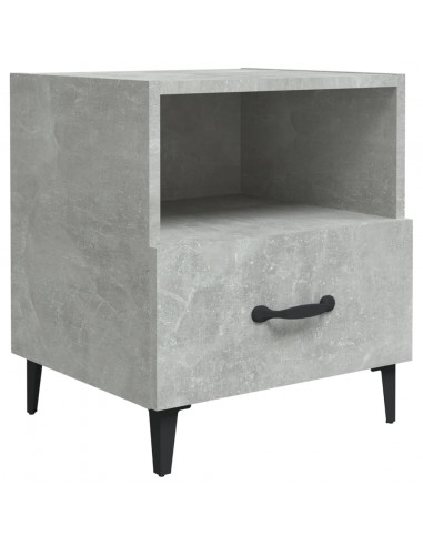 Comodino Grigio Cemento in Legno Multistrato