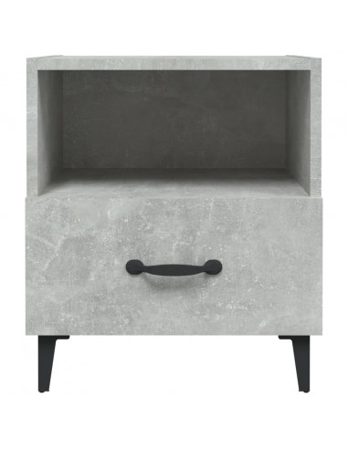 Comodino Grigio Cemento in Legno Multistrato