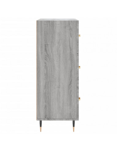 Credenza Grigio Sonoma 69,5x34x90 cm in Legno Multistrato