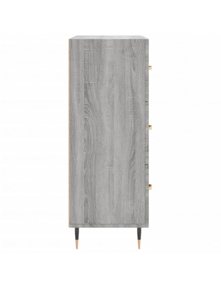 Credenza Grigio Sonoma 69,5x34x90 cm in Legno Multistrato