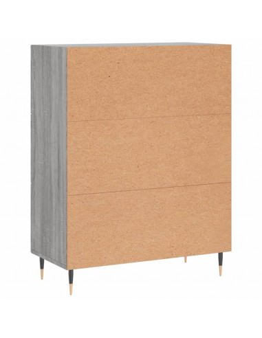 Credenza Grigio Sonoma 69,5x34x90 cm in Legno Multistrato