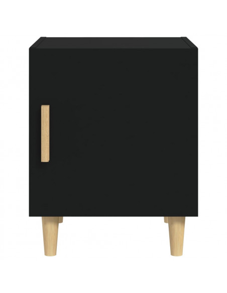 Comodino Nero in Legno Multistrato