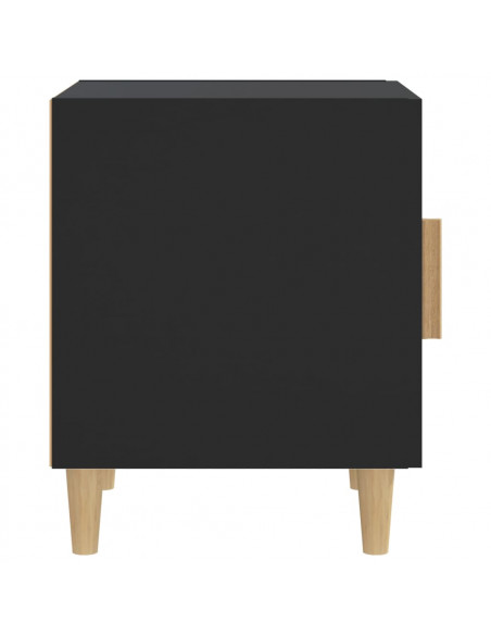 Comodino Nero in Legno Multistrato