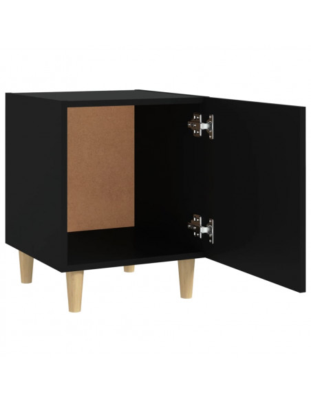Comodino Nero in Legno Multistrato
