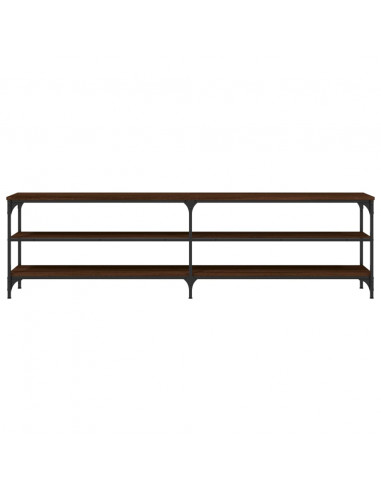 Mobile TV Rovere Marrone 180x30x50cm Legno Multistrato Metallo