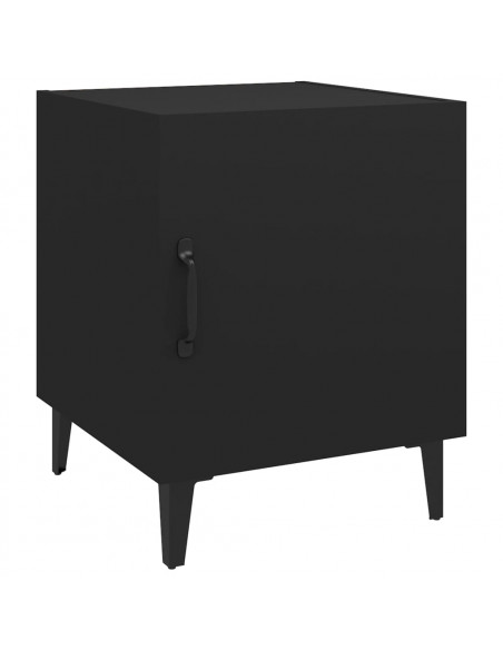 Comodino Nero in Legno Multistrato