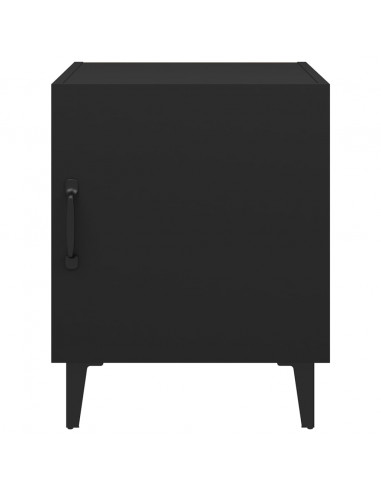 Comodini 2 pz Neri in Legno Multistrato