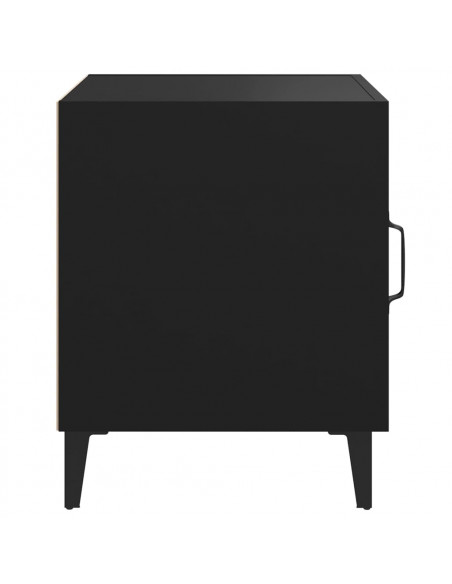 Comodini 2 pz Neri in Legno Multistrato