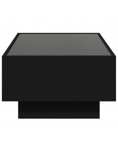Tavolino Salotto con LED Nero 90x50x30 cm Legno Multistrato 2