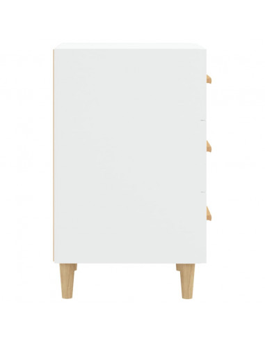 Comodino Bianco 40x40x66 cm in Legno Multistrato
