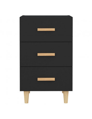 Comodino Nero 40x40x66 cm in Legno Multistrato