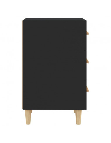 Comodino Nero 40x40x66 cm in Legno Multistrato