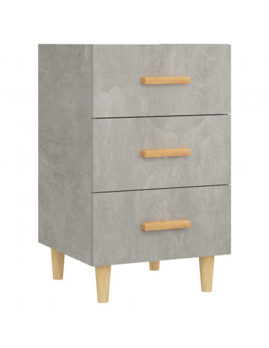 Comodino Grigio Cemento 40x40x66 cm in Legno Multistrato