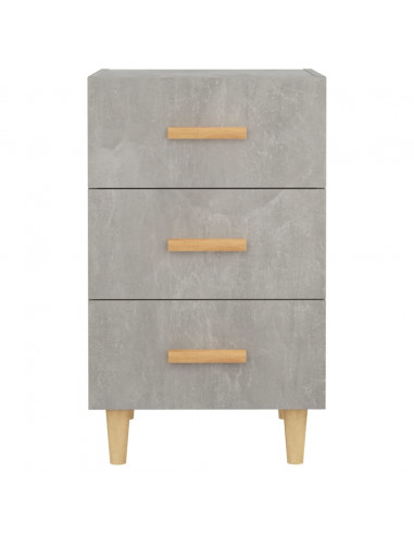 Comodino Grigio Cemento 40x40x66 cm in Legno Multistrato