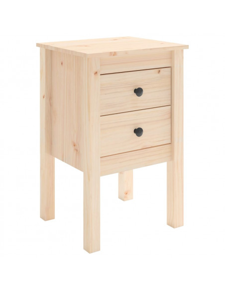 Comodini 2 pz 40x35x61,5 cm in Legno Massello di Pino