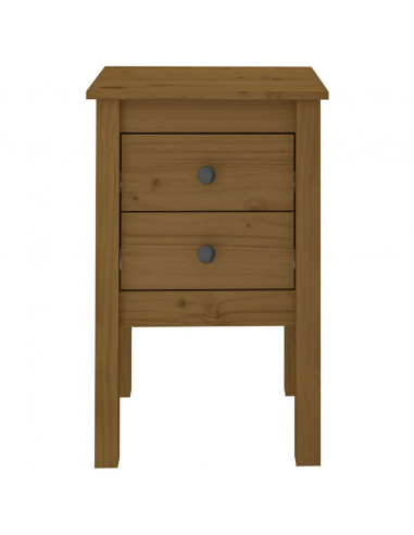 Comodino Miele 40x35x61,5 cm in Legno Massello di Pino