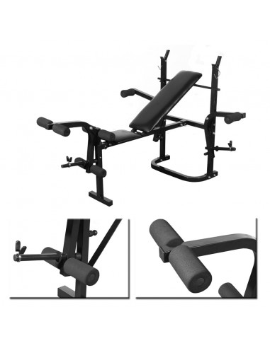 Set Palestra Casa Panca Pesi Pieghevole Bilanciere Manubri