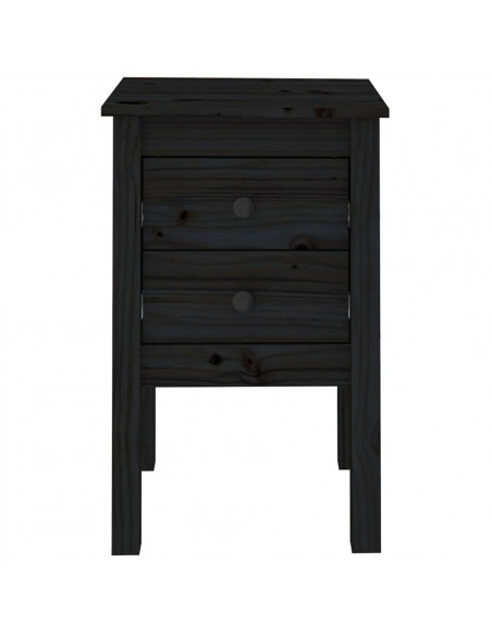 Comodino Nera 40x35x61,5 cm in Legno Massello di Pino