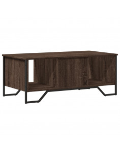 Tavolino Salotto Rovere Marrone 100x51x40 cm Legno Multistrato 2