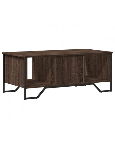 Tavolino Salotto Rovere Marrone 100x51x40 cm Legno Multistrato