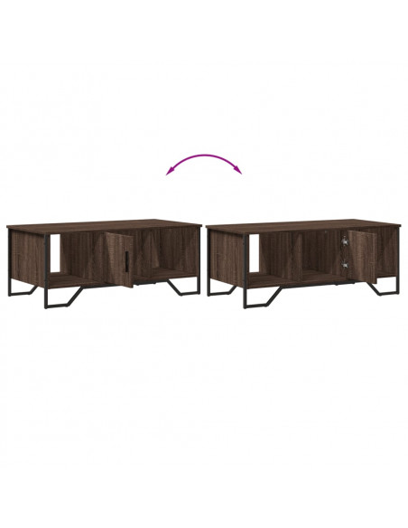 Tavolino Salotto Rovere Marrone 100x51x40 cm Legno Multistrato