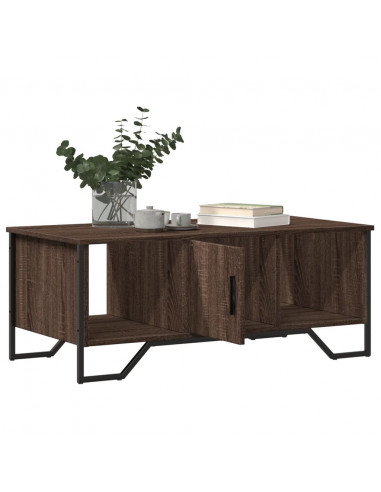 Tavolino Salotto Rovere Marrone 100x51x40 cm Legno Multistrato