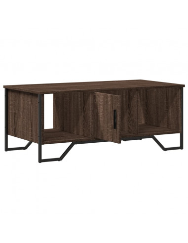 Tavolino Salotto Rovere Marrone 100x51x40 cm Legno Multistrato