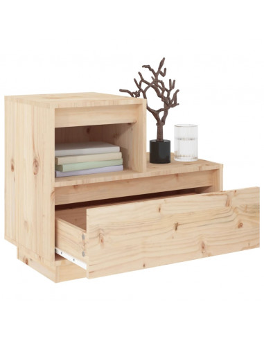 Comodino 60x34x51 cm in Legno Massello di Pino