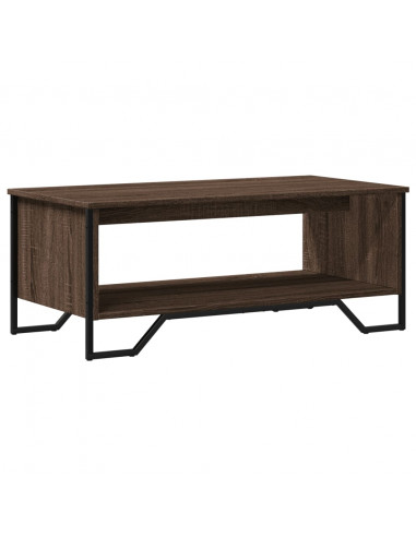 Tavolino Salotto Rovere Marrone 100x51x40 cm Legno Multistrato