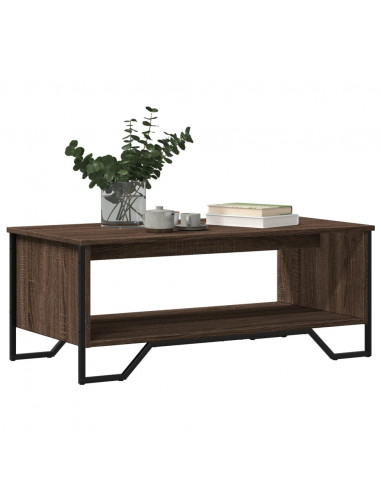 Tavolino Salotto Rovere Marrone 100x51x40 cm Legno Multistrato