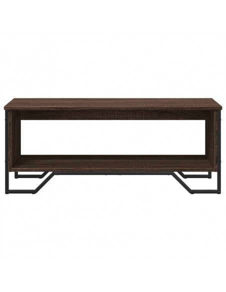 Tavolino Salotto Rovere Marrone 100x51x40 cm Legno Multistrato