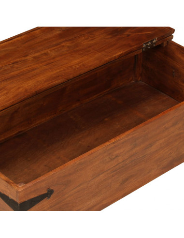 Tavolino da Salotto in Legno Acacia Finitura Ambra 110x55x35 cm