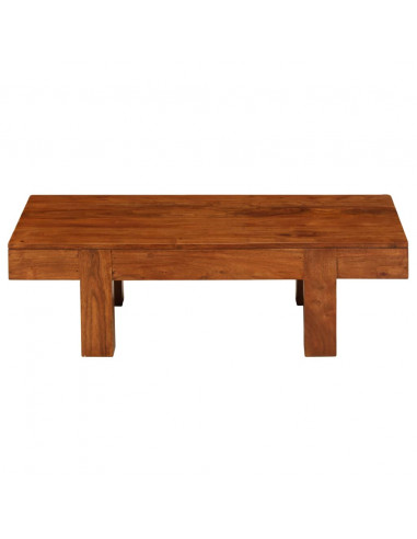 Tavolino da Salotto in Legno Acacia Finitura Ambra 110x55x35 cm