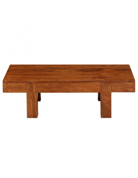 Tavolino da Salotto in Legno Acacia Finitura Ambra 110x55x35 cm