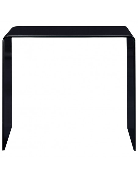 Tavolino da Salotto Nero 50x50x45 cm in Vetro Temperato