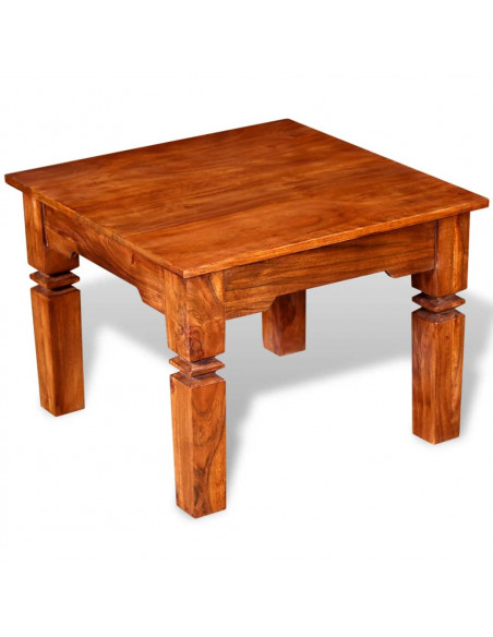 Tavolino da Salotto in Legno Massello 60x60x45 cm