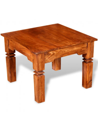 Tavolino da Salotto in Legno Massello 60x60x45 cm