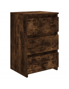 Comodino Rovere Fumo 40x35x62,5 cm in Legno Multistrato 2
