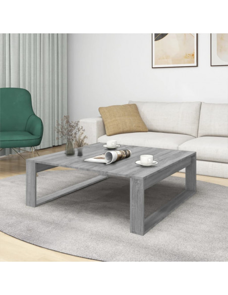 Tavolino Salotto Grigio Sonoma 100x100x35 cm Legno Multistrato