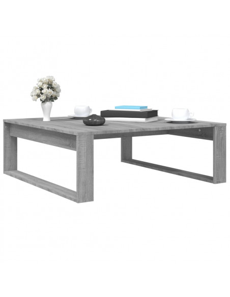 Tavolino Salotto Grigio Sonoma 100x100x35 cm Legno Multistrato