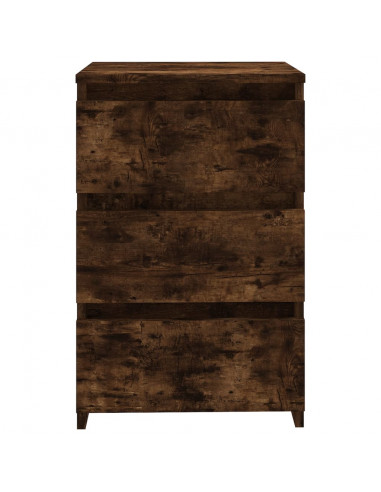 Comodino Rovere Fumo 40x35x62,5 cm in Legno Multistrato