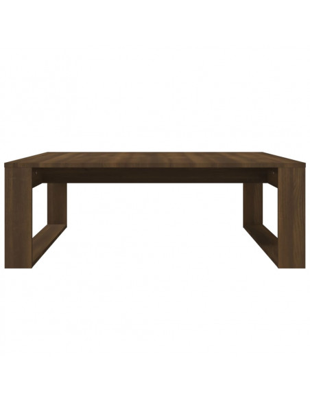 Tavolino Salotto Rovere Marrone 100x100x35 cm Legno Multistrato