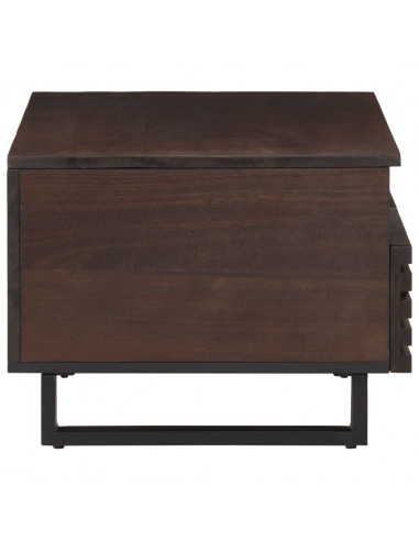 Tavolino da Salotto Marrone 80x55x40 cm Legno Massello di Mango