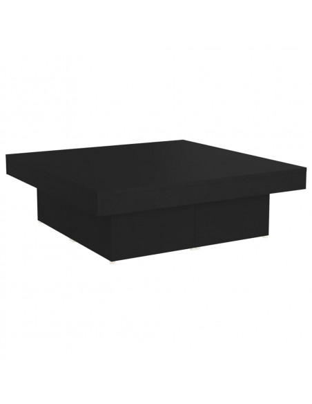 Tavolino da Salotto Nero 90x90x28 cm in Legno Multistrato