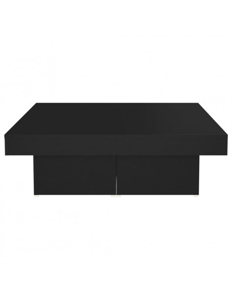 Tavolino da Salotto Nero 90x90x28 cm in Legno Multistrato