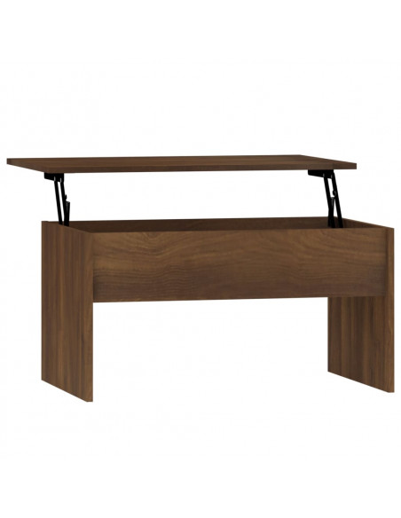 Tavolino Rovere Marrone 80x50,5x41,5 cm in Legno Multistrato