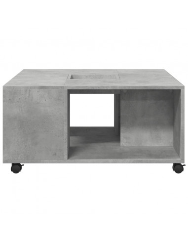 Tavolino da Salotto Grigio Cemento 80x80x40 cm in Truciolato