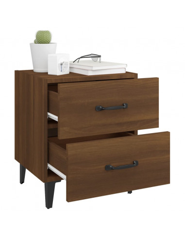 Comodini 2 pz in Rovere Marrone 40x35x47,5 cm