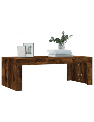 Tavolino da Salotto Rovere Fumo 102x50x36 cm Legno Multistrato