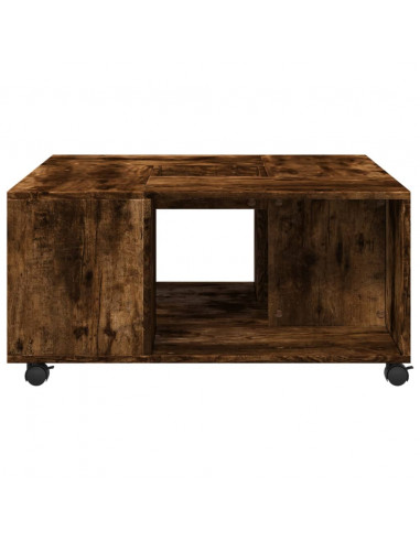 Tavolino da Salotto Rovere Fumo 80x80x40cm in Legno Multistrato